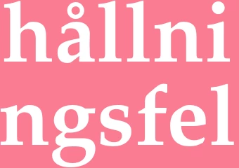 Synonym hållningsfel