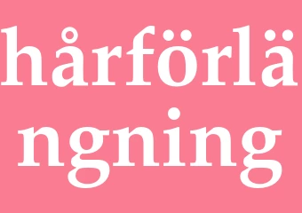 Synonym hårförlängning