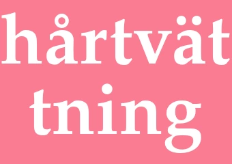 Synonym hårtvättning