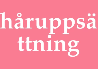 Synonym håruppsättning