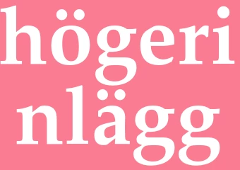 Synonym högerinlägg