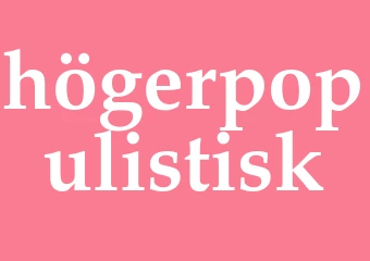 Synonym högerpopulistisk