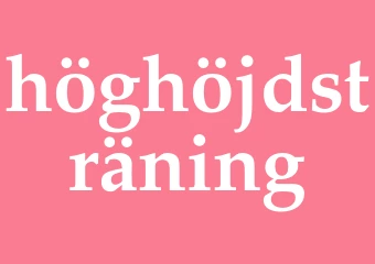 Synonym höghöjdsträning