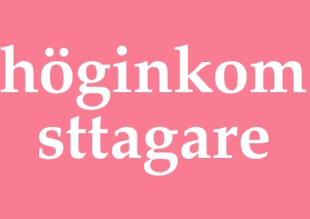 Synonym höginkomsttagare