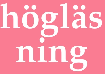 Synonym högläsning
