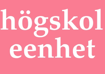Synonym högskoleenhet