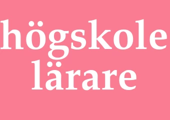 Synonym högskolelärare