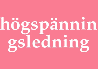 Synonym högspänningsledning