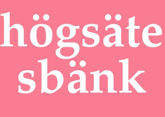Synonym högsätesbänk