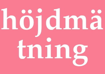 Synonym höjdmätning