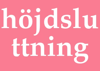 Synonym höjdsluttning