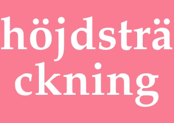 Synonym höjdsträckning