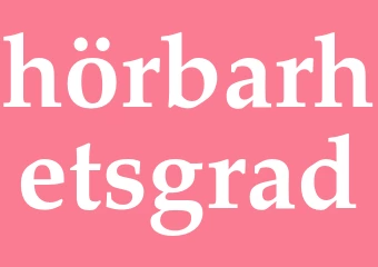 Synonym hörbarhetsgrad