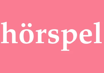 Synonym hörspel