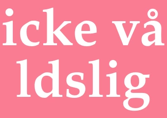 Synonym icke-våldslig