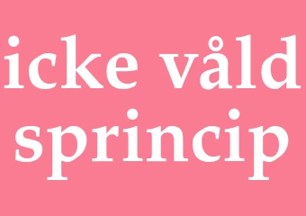 Synonym icke-våldsprincip