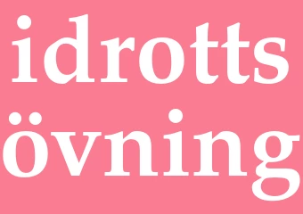 Synonym idrottsövning