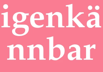 Synonym igenkännbar