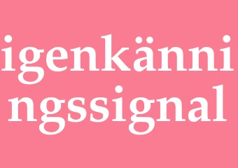 Synonym igenkänningssignal
