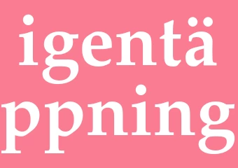 Synonym igentäppning