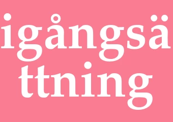 Synonym igångsättning