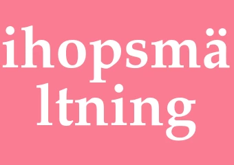 Synonym ihopsmältning