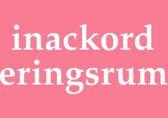 Synonym inackorderingsrum