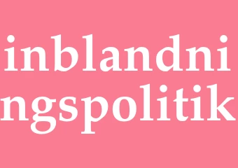 Synonym inblandningspolitik