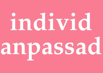 Synonym individanpassad