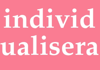 Synonym individualisera