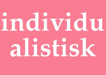 Synonym individualistisk