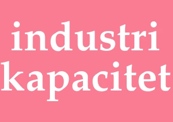 Synonym industrikapacitet