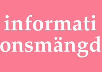 Synonym informationsmängd