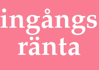 Synonym ingångsränta