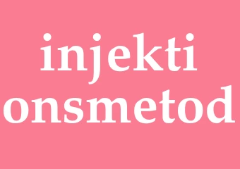 Synonym injektionsmetod