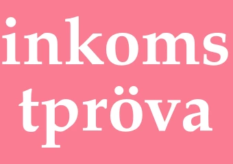 Synonym inkomstpröva