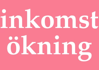 Synonym inkomstökning