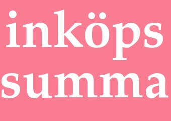 Synonym inköpssumma