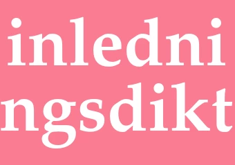 Synonym inledningsdikt