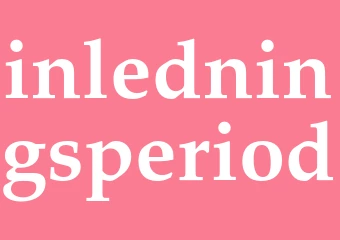 Synonym inledningsperiod