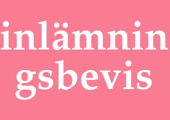 Synonym inlämningsbevis