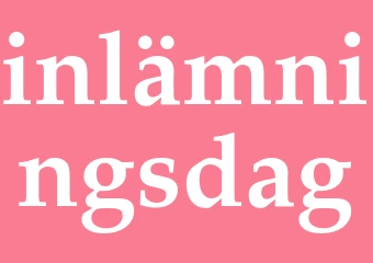 Synonym inlämningsdag