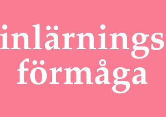 Synonym inlärningsförmåga
