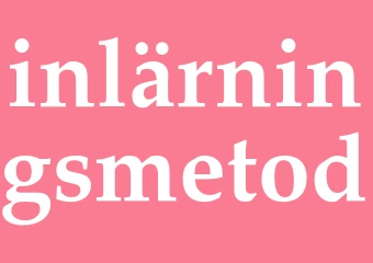 Synonym inlärningsmetod