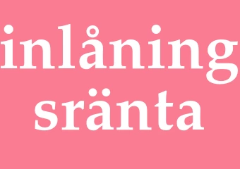 Synonym inlåningsränta