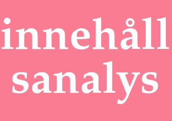 Synonym innehållsanalys