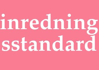Synonym inredningsstandard