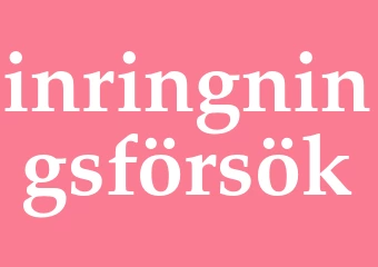 Synonym inringningsförsök