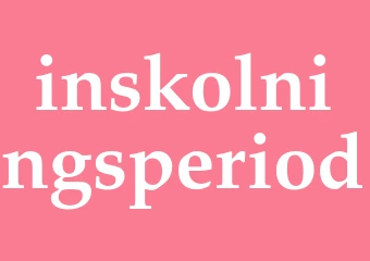 Synonym inskolningsperiod