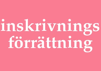 Synonym inskrivningsförrättning